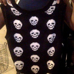 skull sweater vest